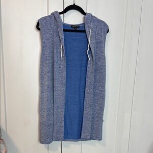 Tribal Blue Knit Cardigan - Jersey Material - Back slit detail - medium